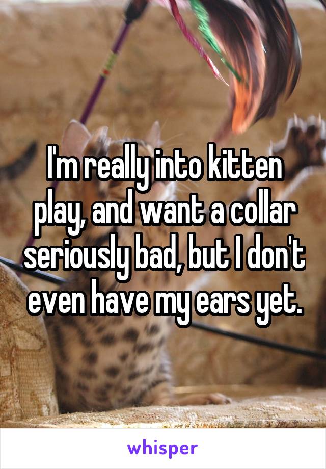 I'm really into kitten play, and want a collar seriously bad, but I don't even have my ears yet.