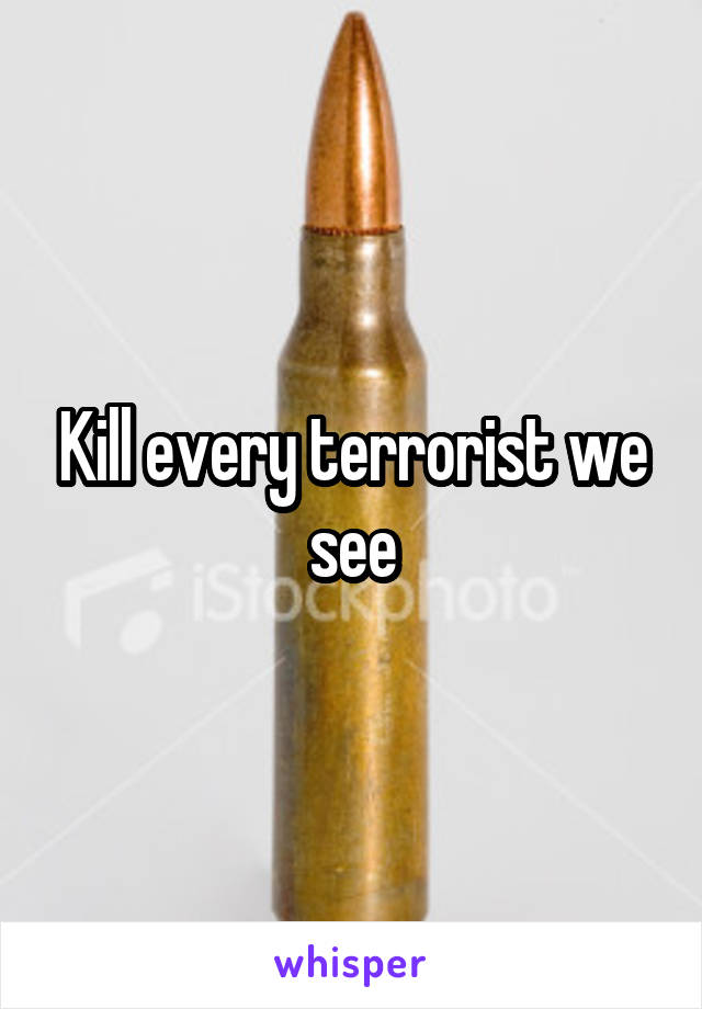 Kill every terrorist we see