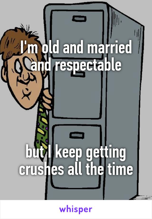 I'm old and married and respectable




but I keep getting crushes all the time