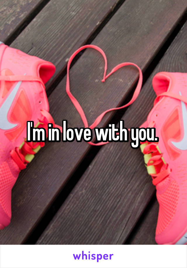 I'm in love with you. 