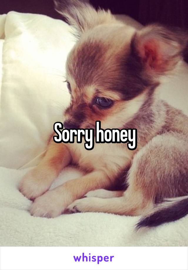 Sorry honey