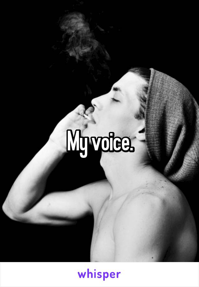 My voice.