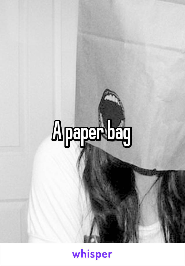 A paper bag 