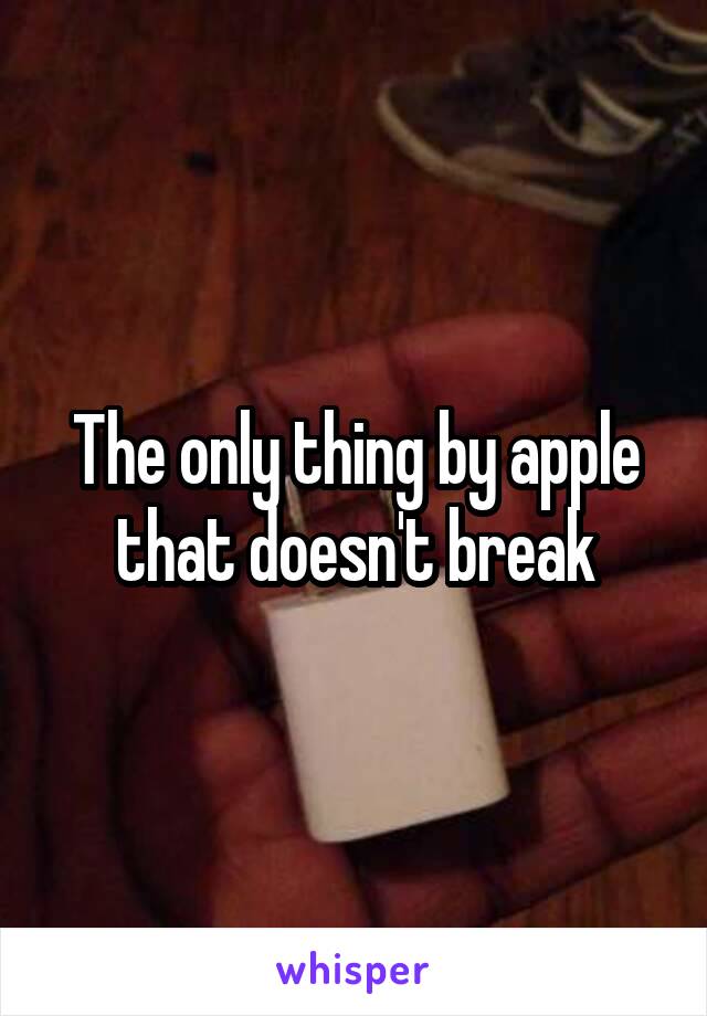 The only thing by apple that doesn't break