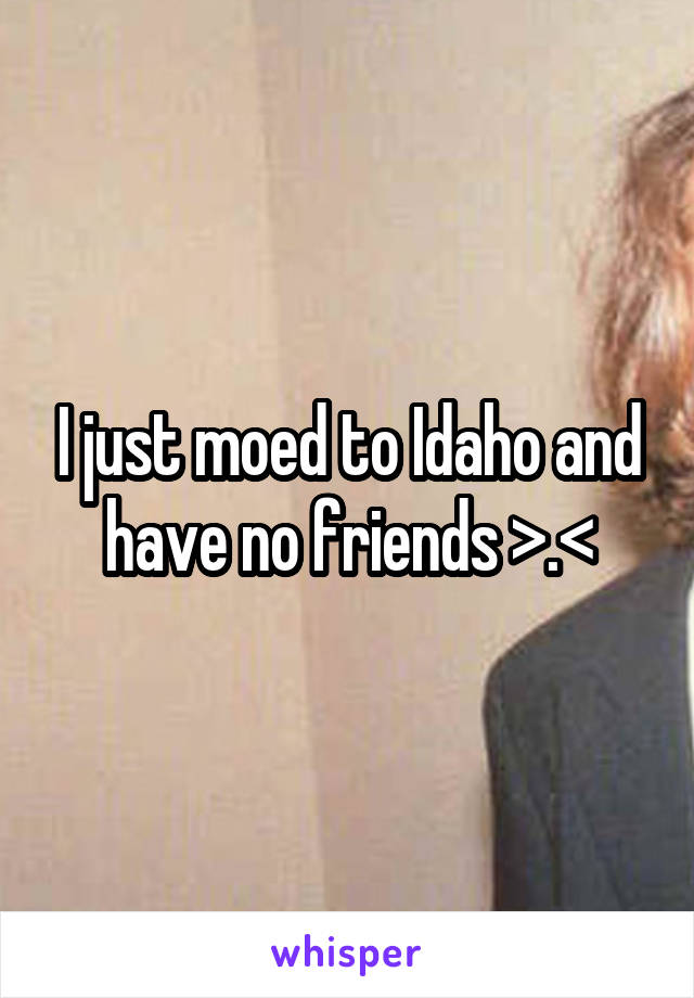 I just moed to Idaho and have no friends >.<