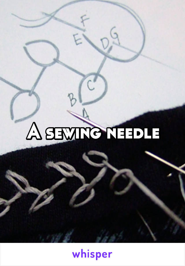 A sewing needle