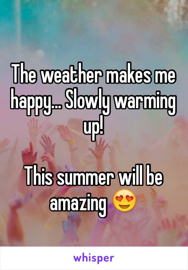 The weather makes me happy... Slowly warming up! 

This summer will be amazing 😍