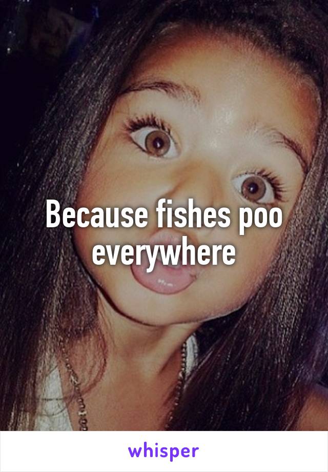 Because fishes poo everywhere