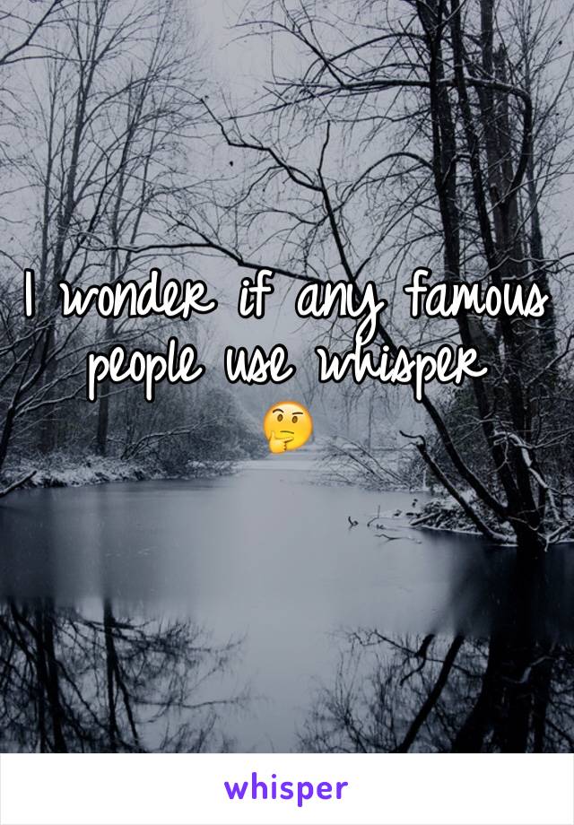 I wonder if any famous people use whisper
🤔