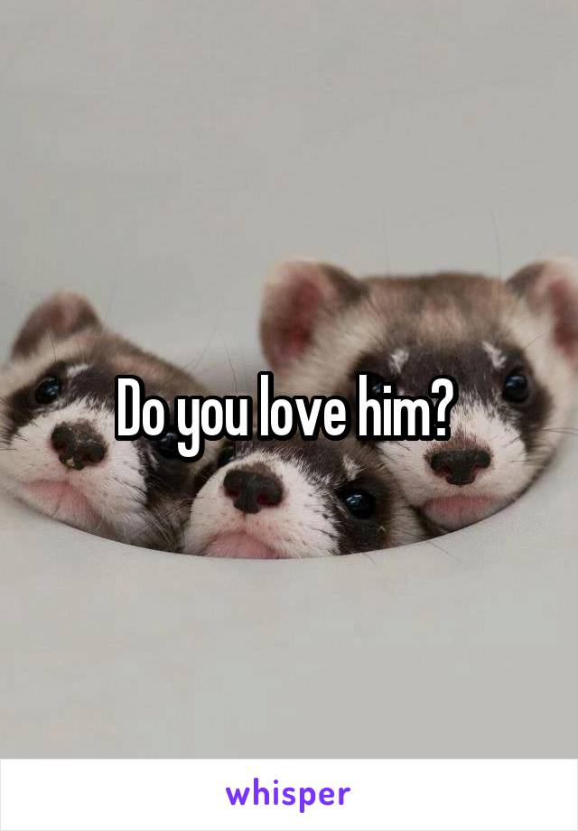 Do you love him? 