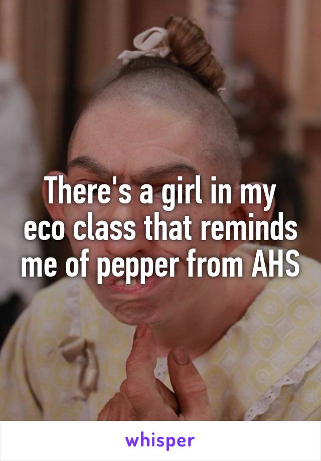 There's a girl in my eco class that reminds me of pepper from AHS