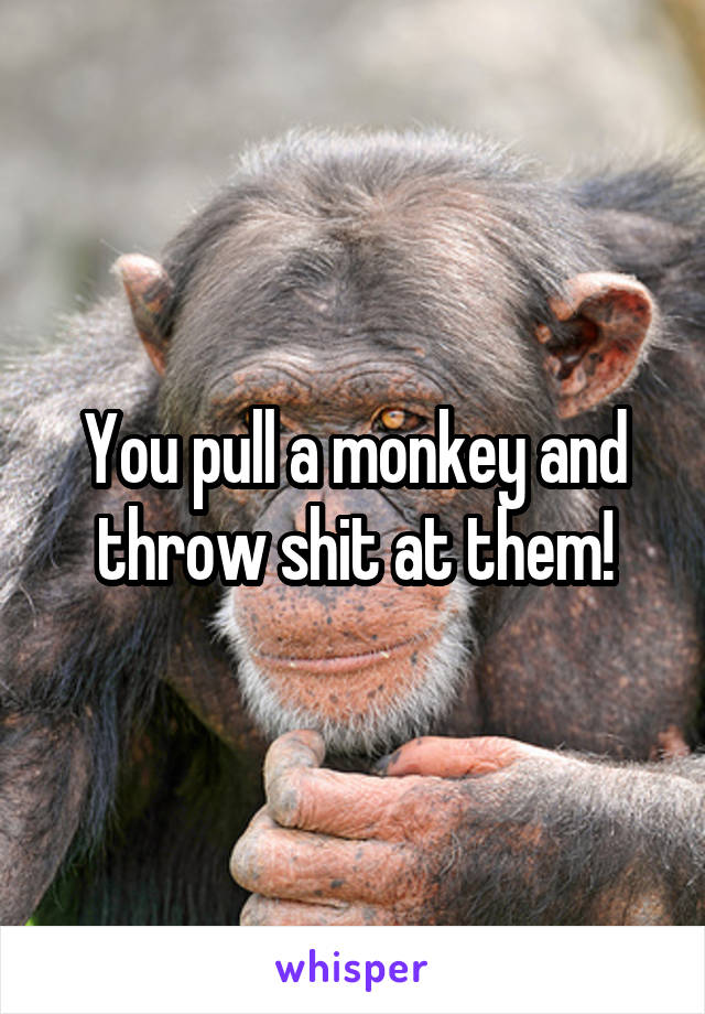 You pull a monkey and throw shit at them!