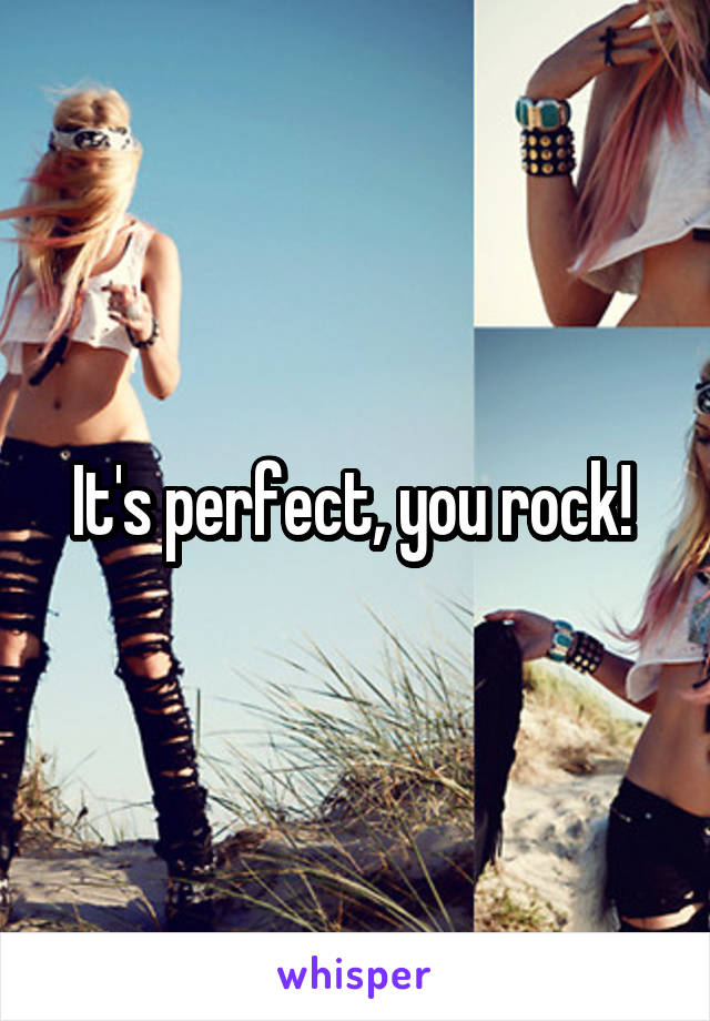 It's perfect, you rock! 