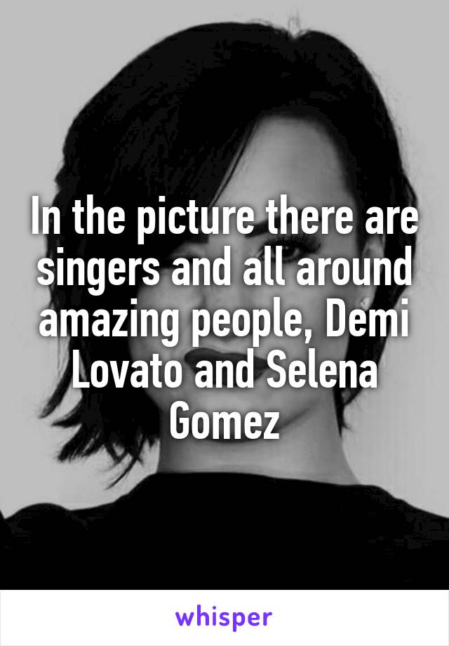 In the picture there are singers and all around amazing people, Demi Lovato and Selena Gomez