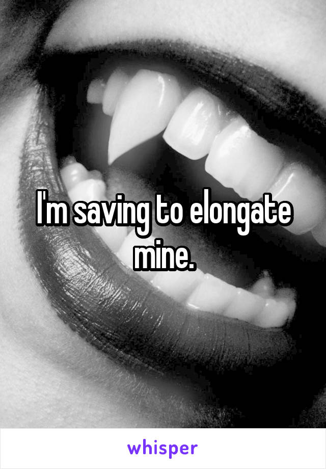 I'm saving to elongate mine.