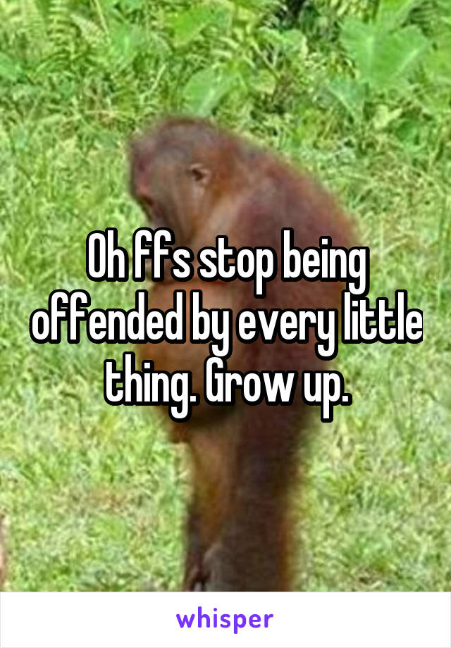 Oh ffs stop being offended by every little thing. Grow up.