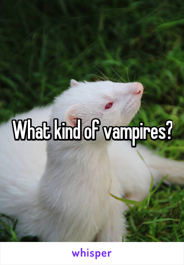 What kind of vampires?