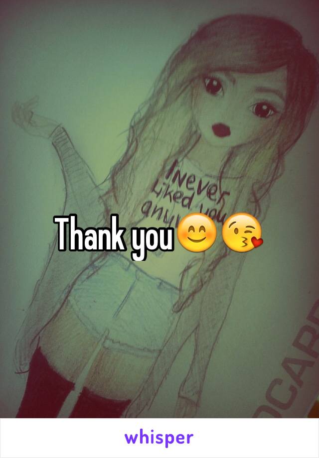 Thank you😊😘