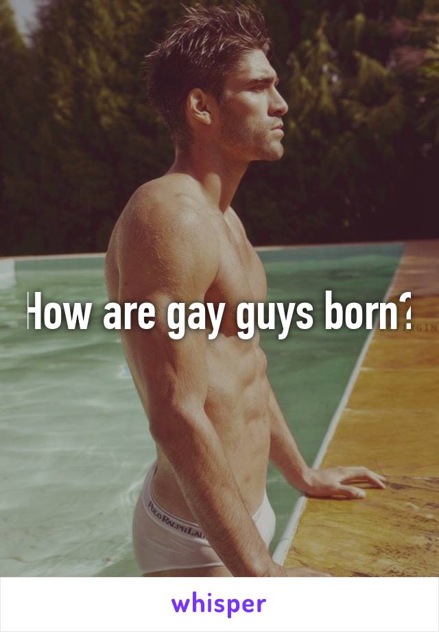 How are gay guys born?