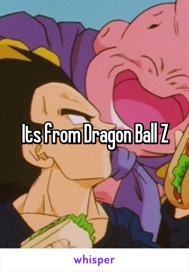 Its from Dragon Ball Z