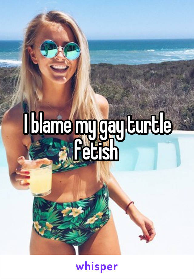 I blame my gay turtle fetish 