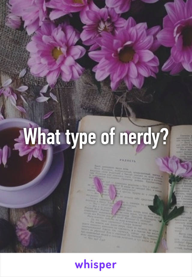 What type of nerdy?