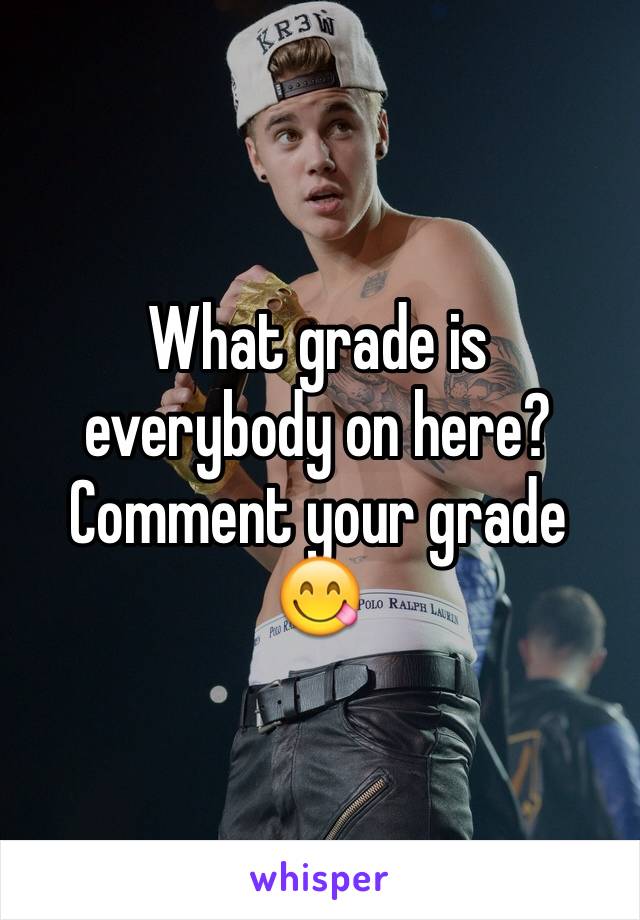 What grade is everybody on here? Comment your grade 😋