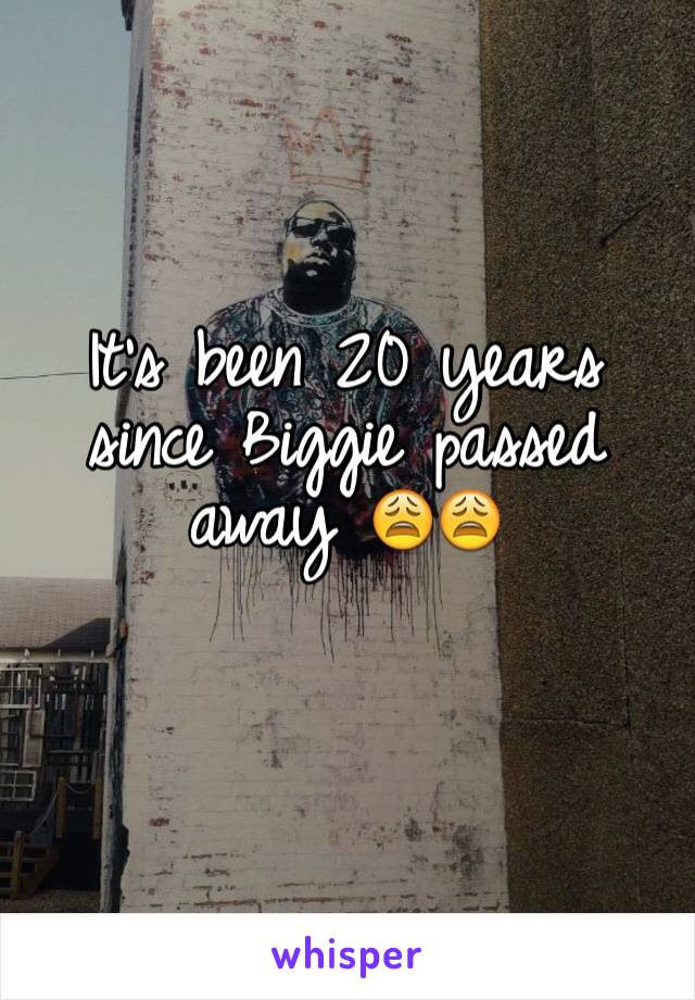 It's been 20 years since Biggie passed away 😩😩