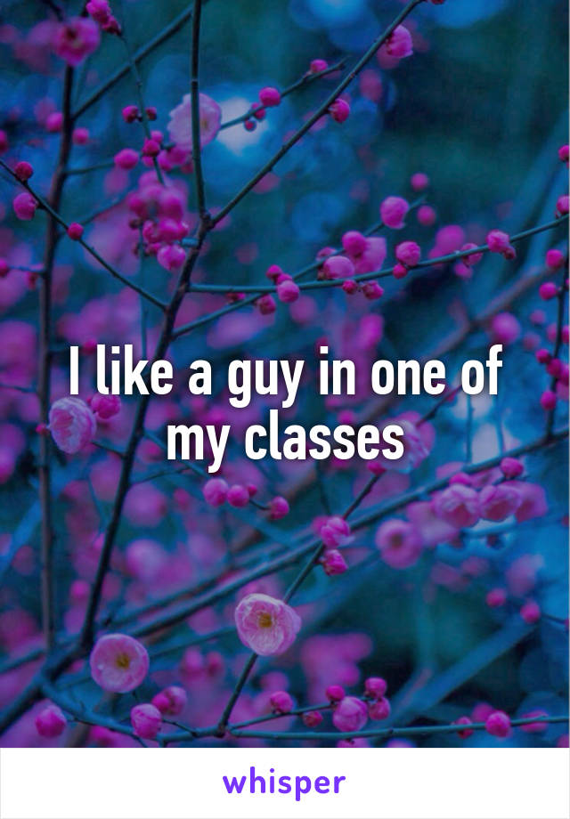 I like a guy in one of my classes