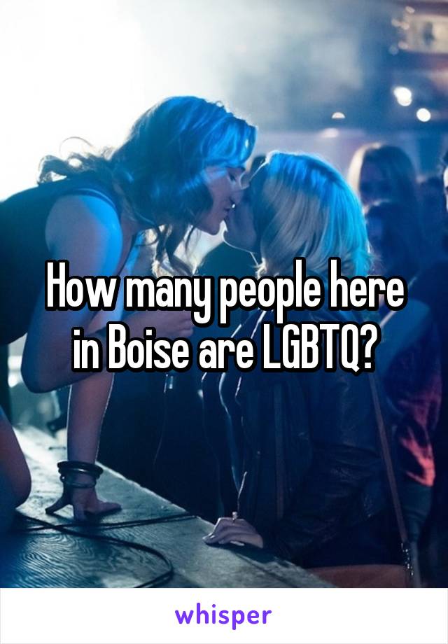 How many people here in Boise are LGBTQ?