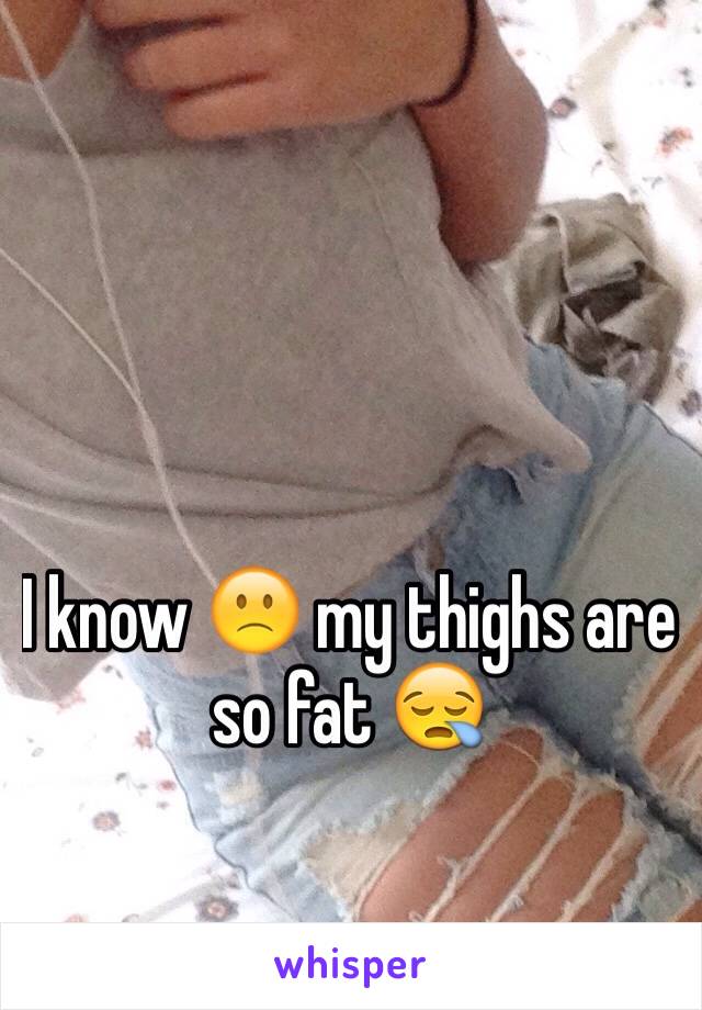 I know 🙁 my thighs are so fat 😪