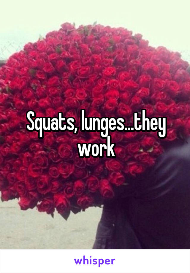 Squats, lunges...they work