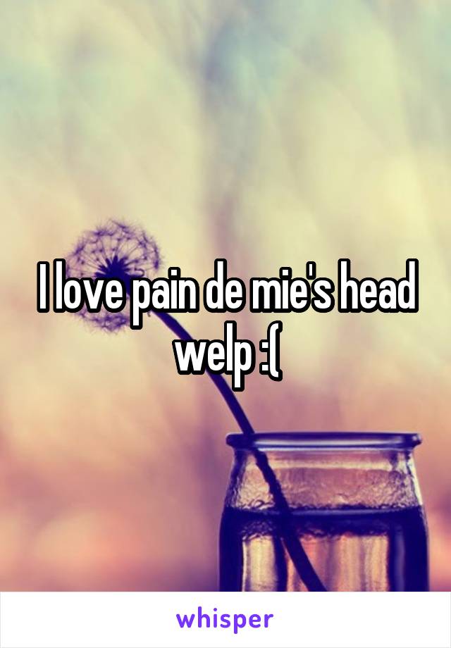 I love pain de mie's head welp :(