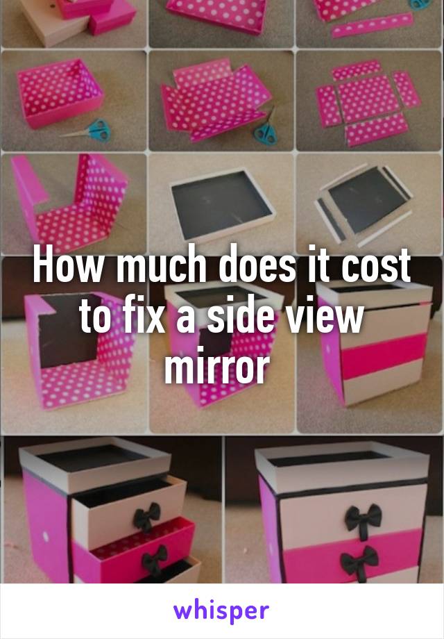 How much does it cost to fix a side view mirror 