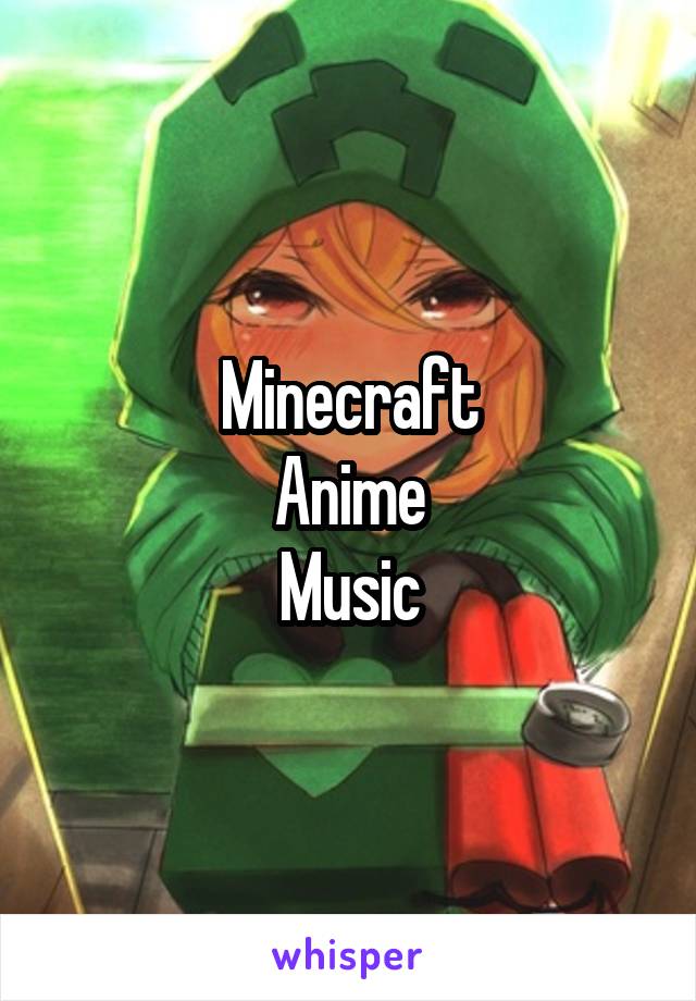 Minecraft
Anime
Music