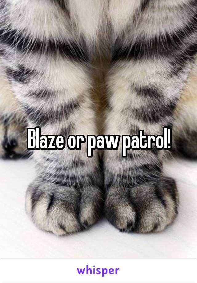 Blaze or paw patrol!