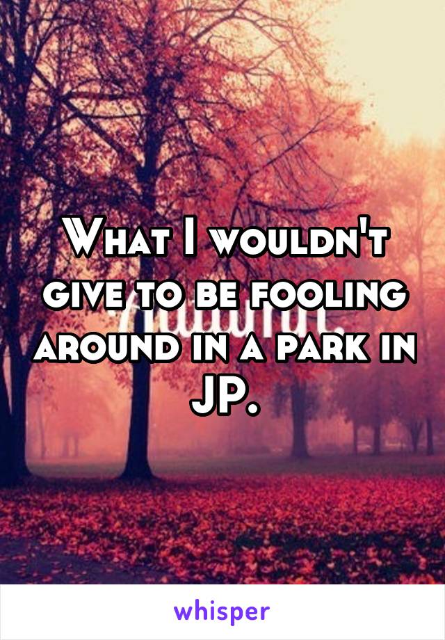 What I wouldn't give to be fooling around in a park in JP.