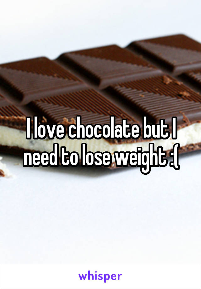 I love chocolate but I need to lose weight :(