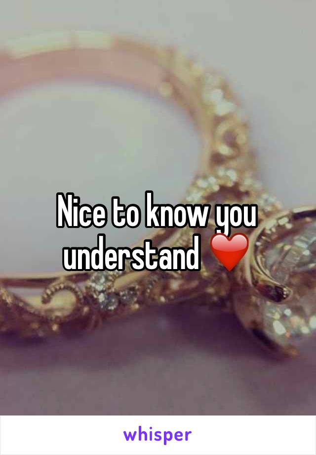 Nice to know you understand ❤️