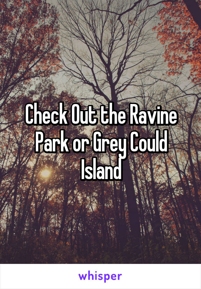 Check Out the Ravine Park or Grey Could Island