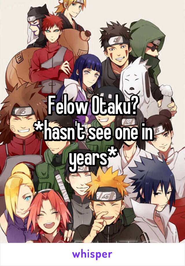 Felow Otaku?
*hasn't see one in years*