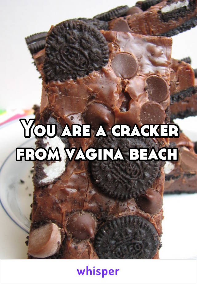 You are a cracker from vagina beach 