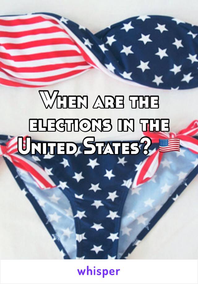 When are the elections in the United States? 🇺🇸