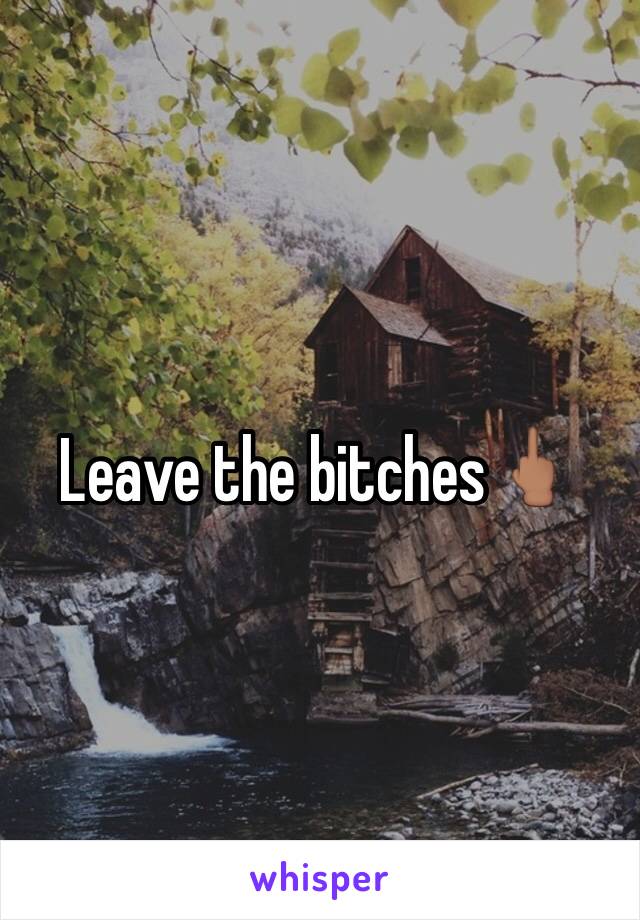 Leave the bitches🖕🏽