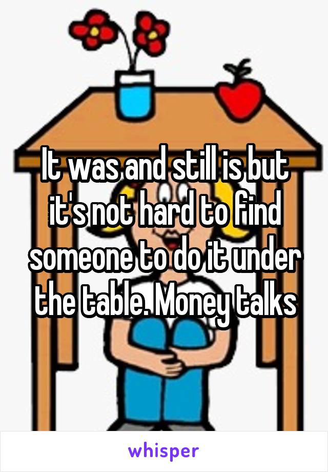 It was and still is but it's not hard to find someone to do it under the table. Money talks