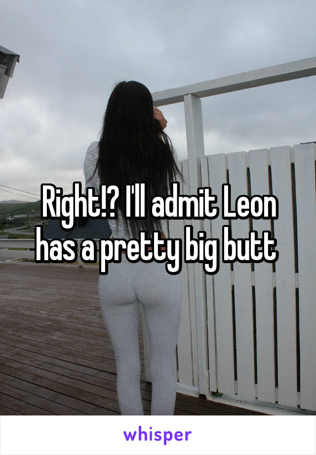 Right!? I'll admit Leon has a pretty big butt 