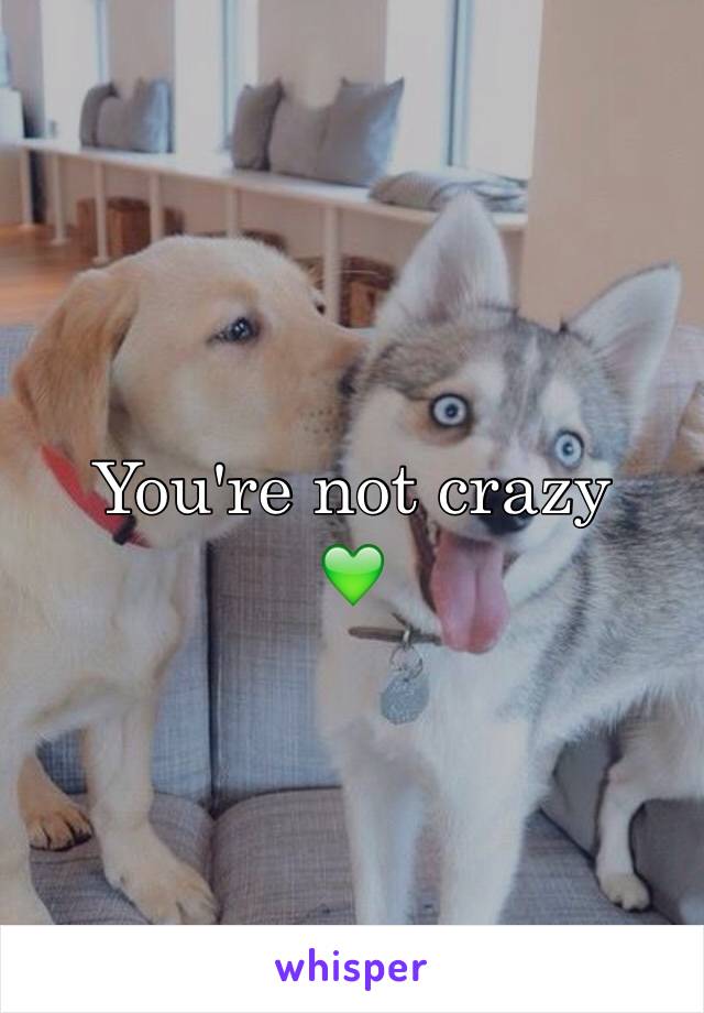 You're not crazy
💚