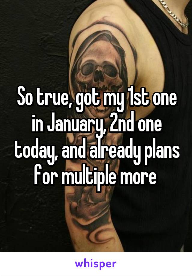 So true, got my 1st one in January, 2nd one today, and already plans for multiple more 