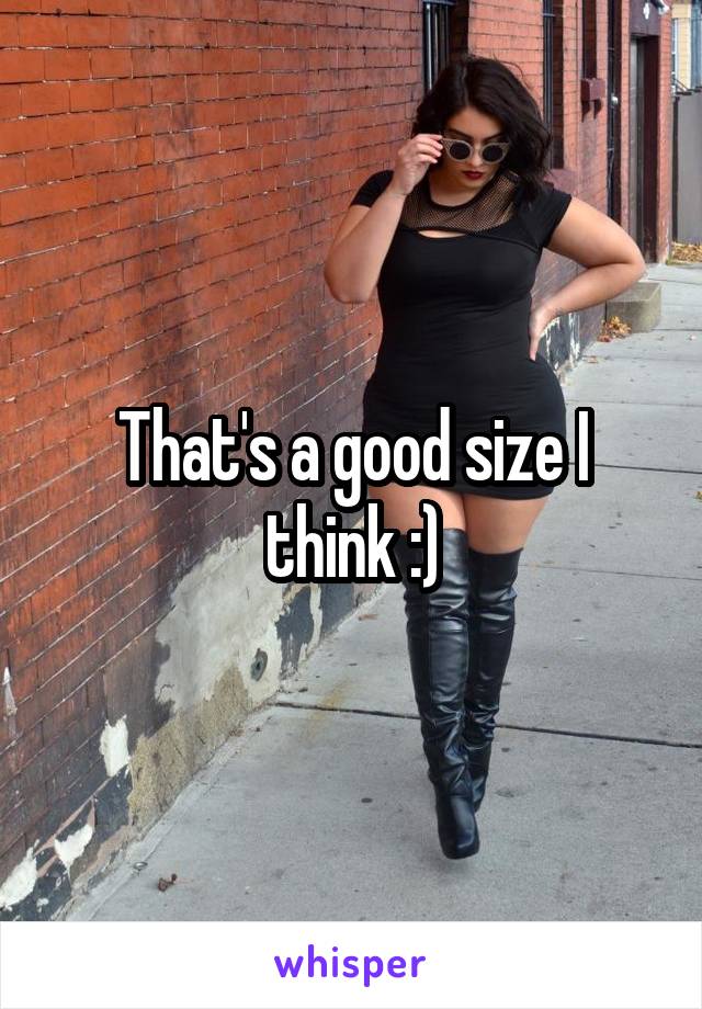 That's a good size I think :)