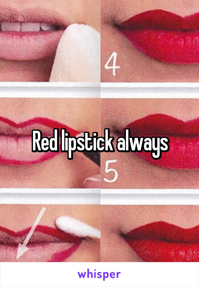 Red lipstick always